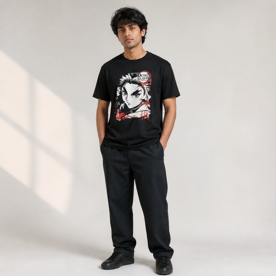 "Blaze of Glory" Kyojuro Rengoku Printed T-Shirt