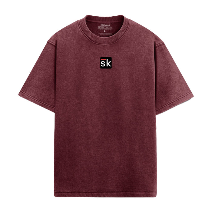 Oversized Acid-Washed Soulskart Tee — main product image