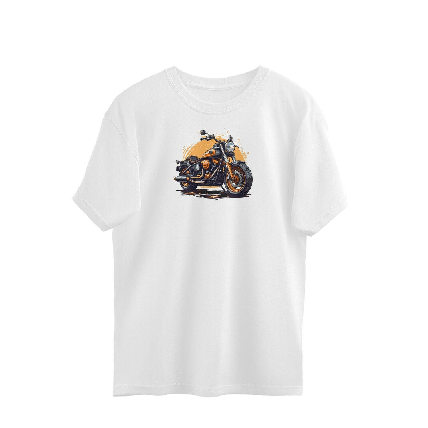 Ride in Style: Beer and Motorcycle Oversized T-Shirt - Soulskart