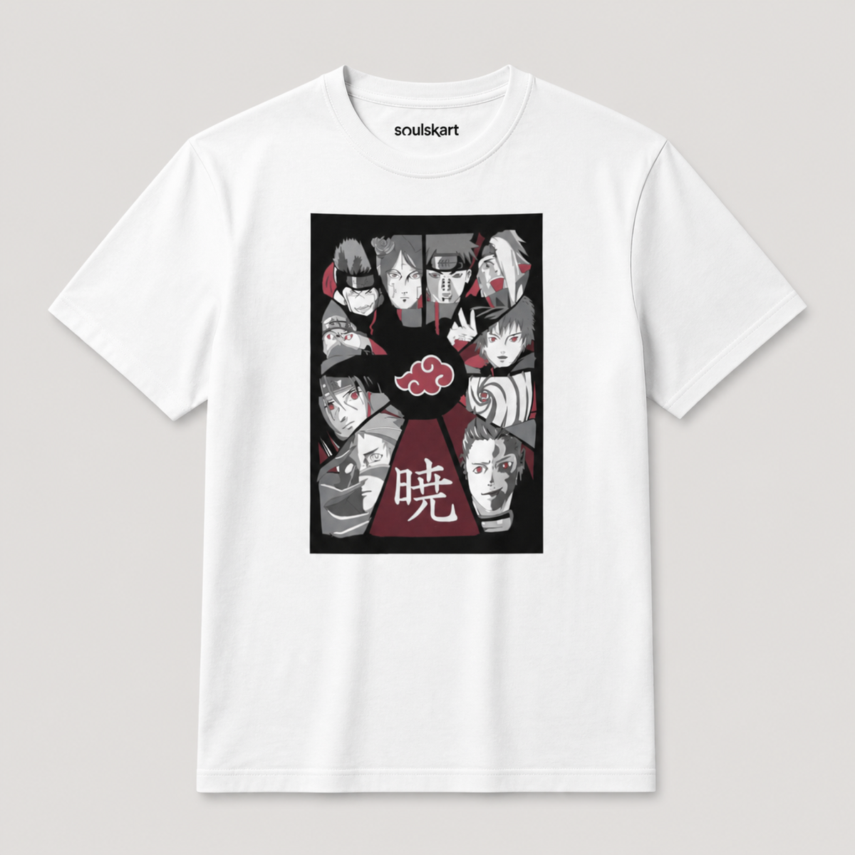 Unleash Your Inner Ninja: Akatsuki Clan Naruto Print Unisex T-Shirt