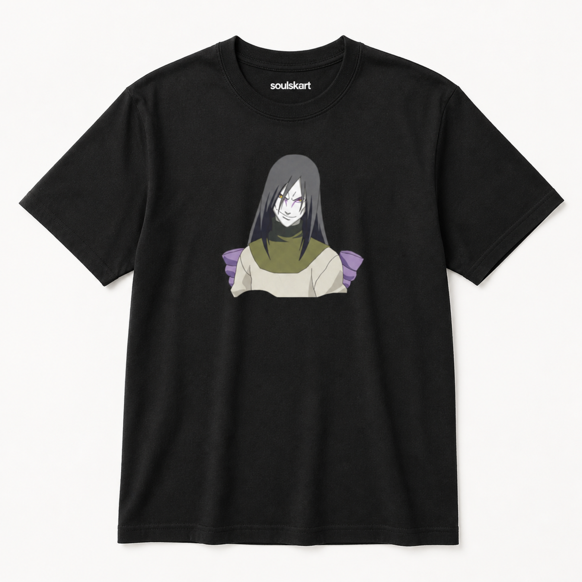 Orochimaru Strikes Back: Unisex Cotton T-Shirt with Iconic Naruto Villain Print