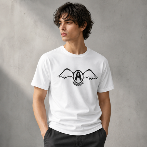 Aerosmith Rock 'N Roll Tee — worn on model, front