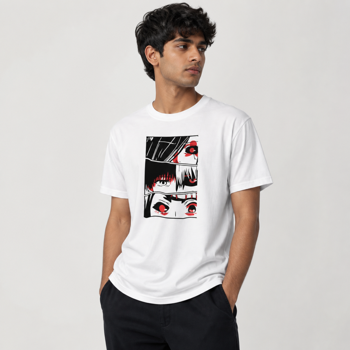 Tokyo Ghoul Unleashed" - Quirky Unisex T-shirt with Iconic Anime Print