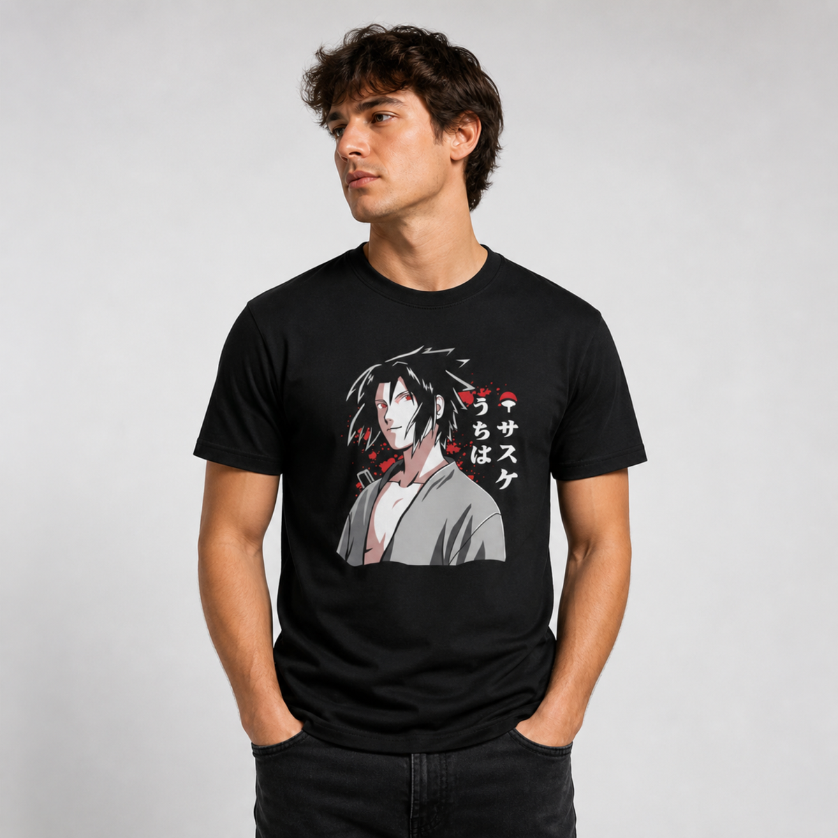 Sasuke Uchiha's Power Stance Unisex Anime T-Shirt