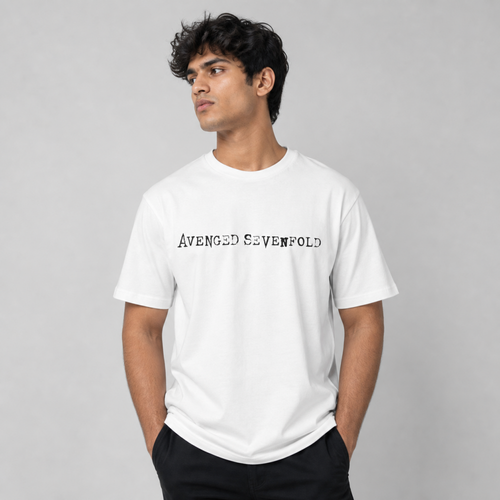 Avenged Sevenfold Fan Tee — worn on model, front