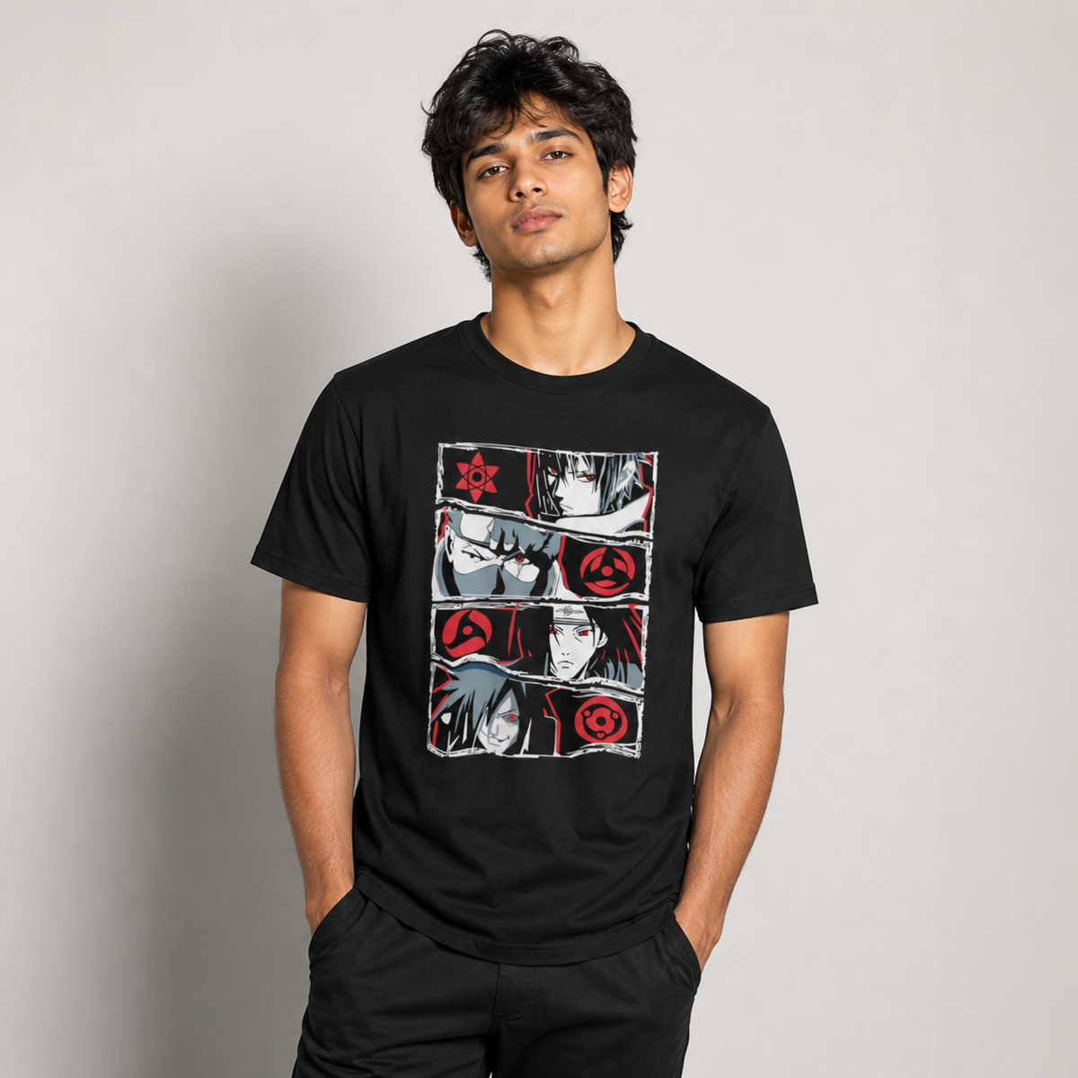 Uchiha Clan Craze: Comfy Unisex Anime T-Shirt