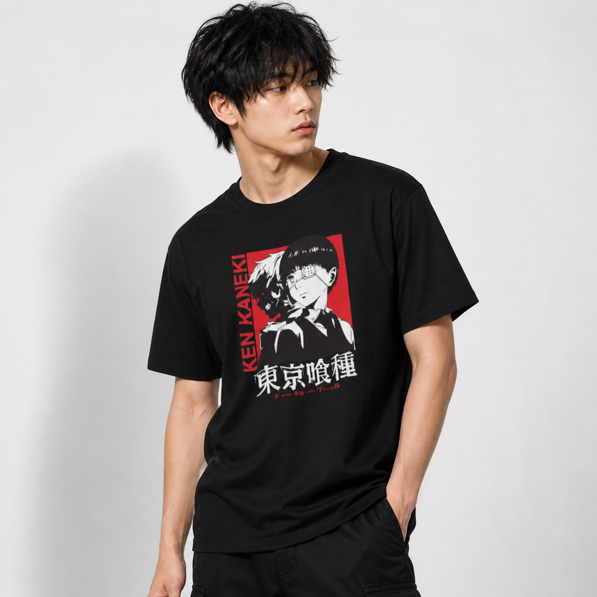 Tokyo Ghoul Ken Kanji Explosion - Premium Unisex T-Shirt