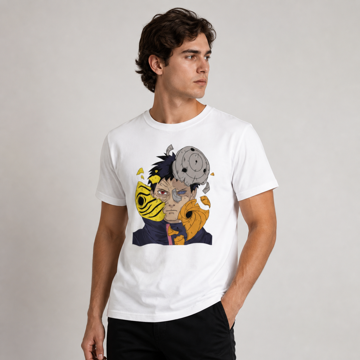 Obito Uchiha Unleashed: Unisex Cotton T-Shirt - Embrace the Ninja Way!