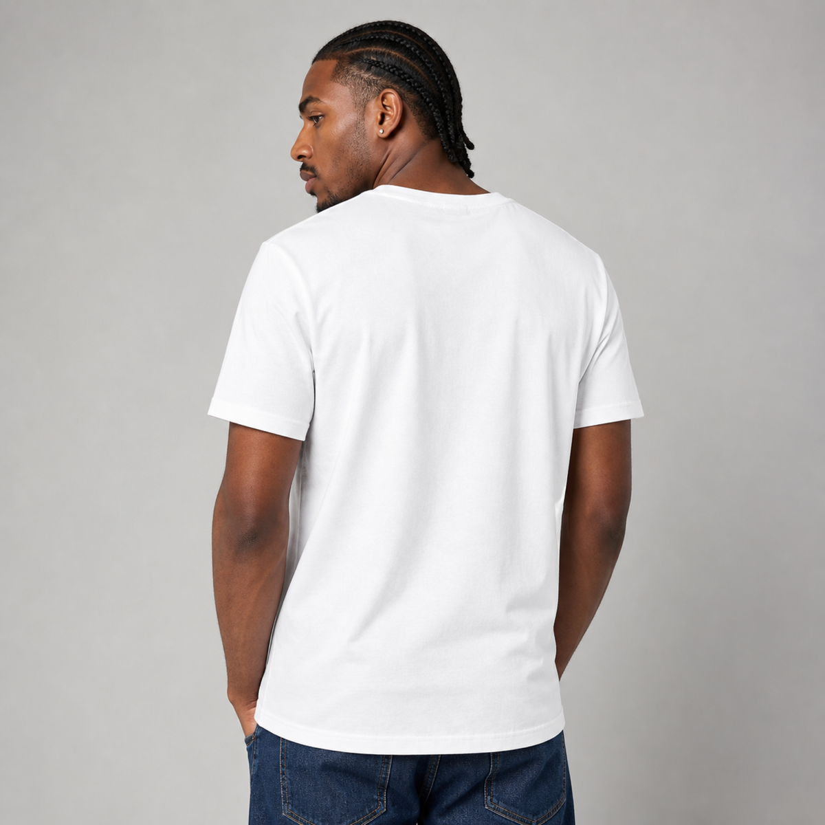 Bob Marley "Natural Mystic" Inspired Unisex Tee — worn on model, back