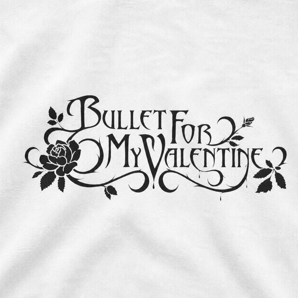 Bullet For My Valentine Band Tee — print detail close-up