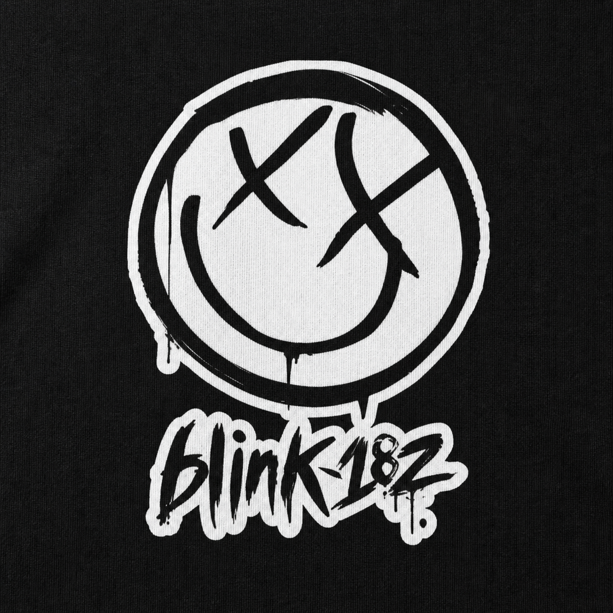 Blink-182 Inspired Classic Tee — print detail close-up