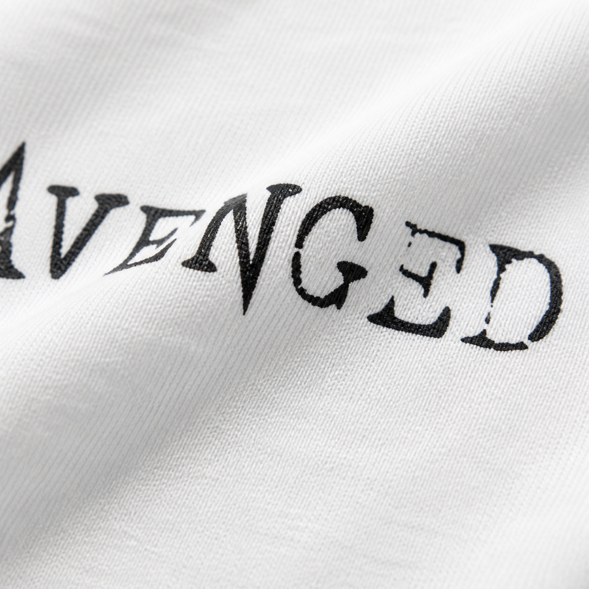 Avenged Sevenfold Fan Tee — print detail close-up