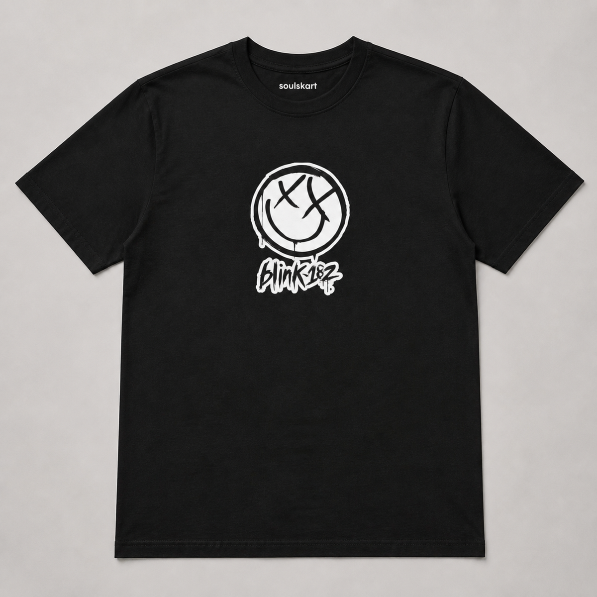 Blink-182 Inspired Classic Tee — flat lay