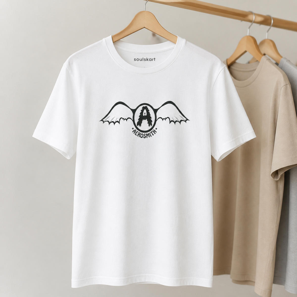 Aerosmith Rock 'N Roll Tee — on hanger