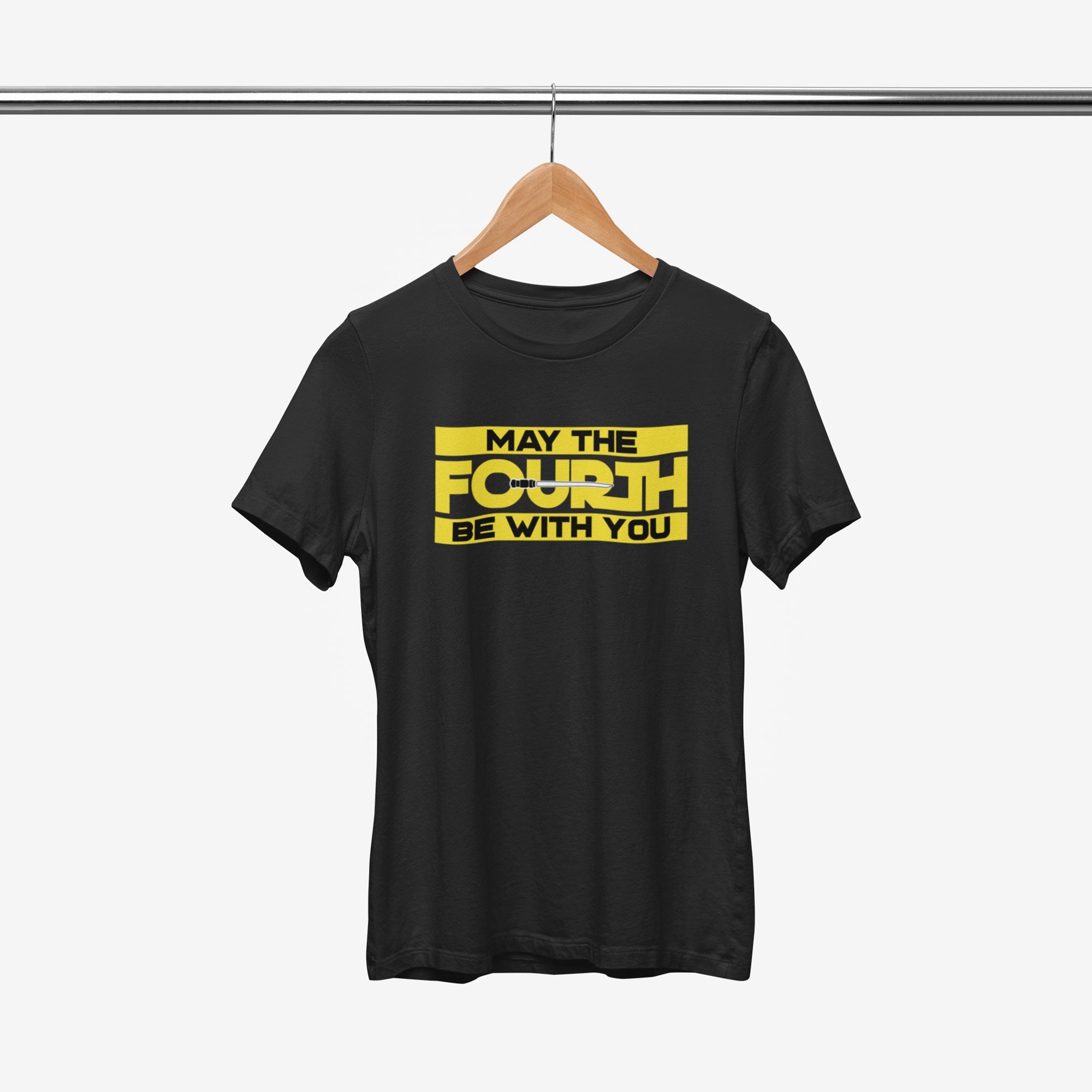 May The Fourth Yellow Block Tee — main product image