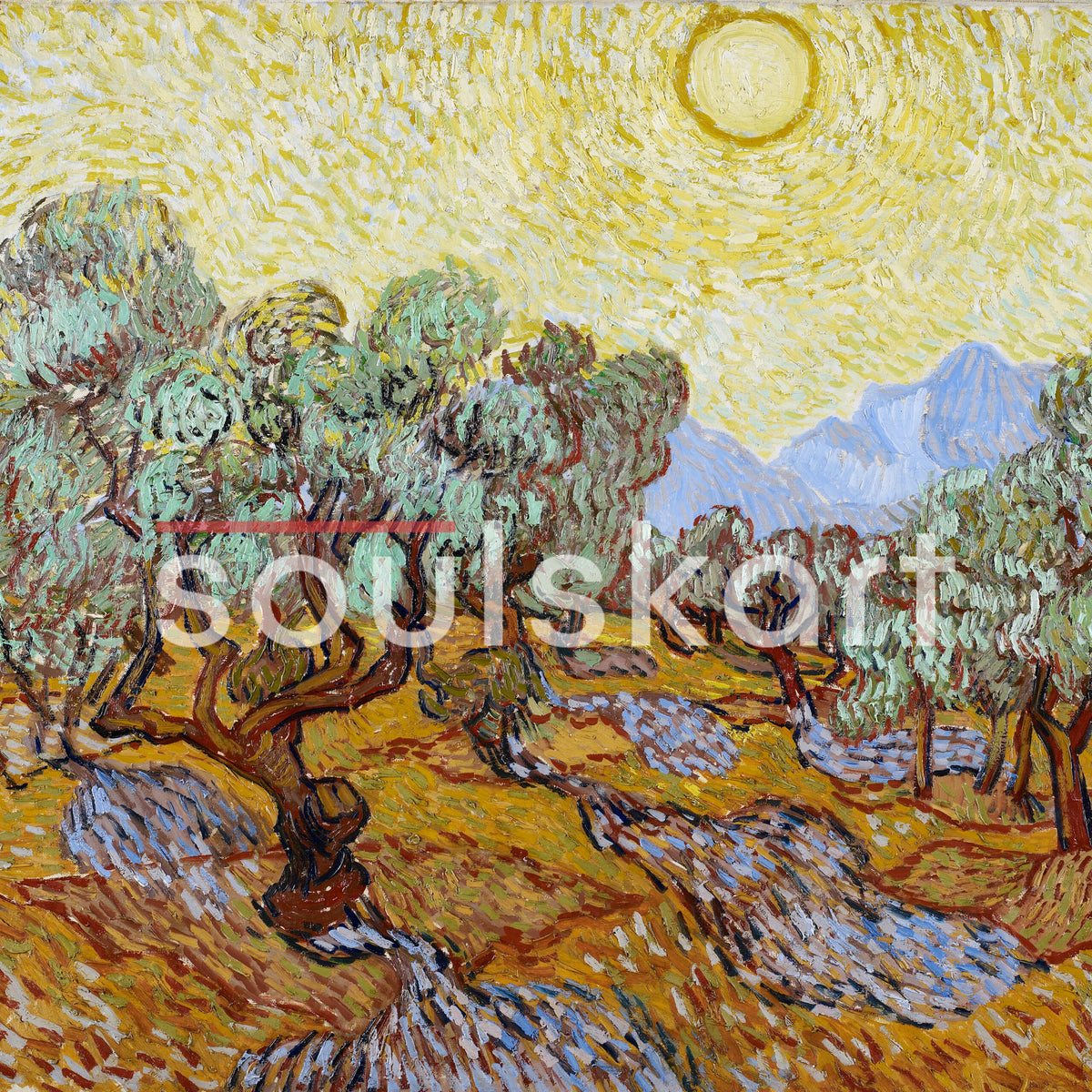 Van Gogh Olive Trees Yellow Sky Hoodie — product photo 3