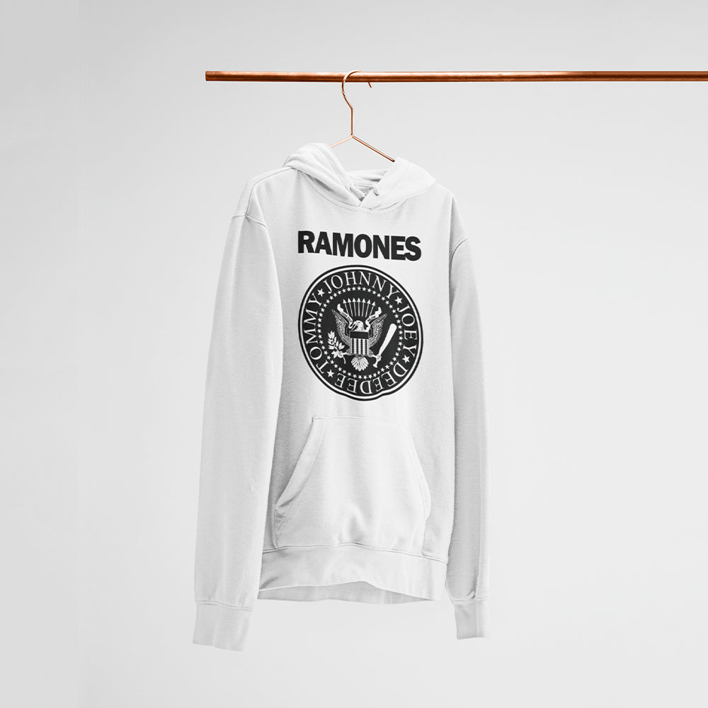 Ramones Presidential Seal Hoodie — White — main product image