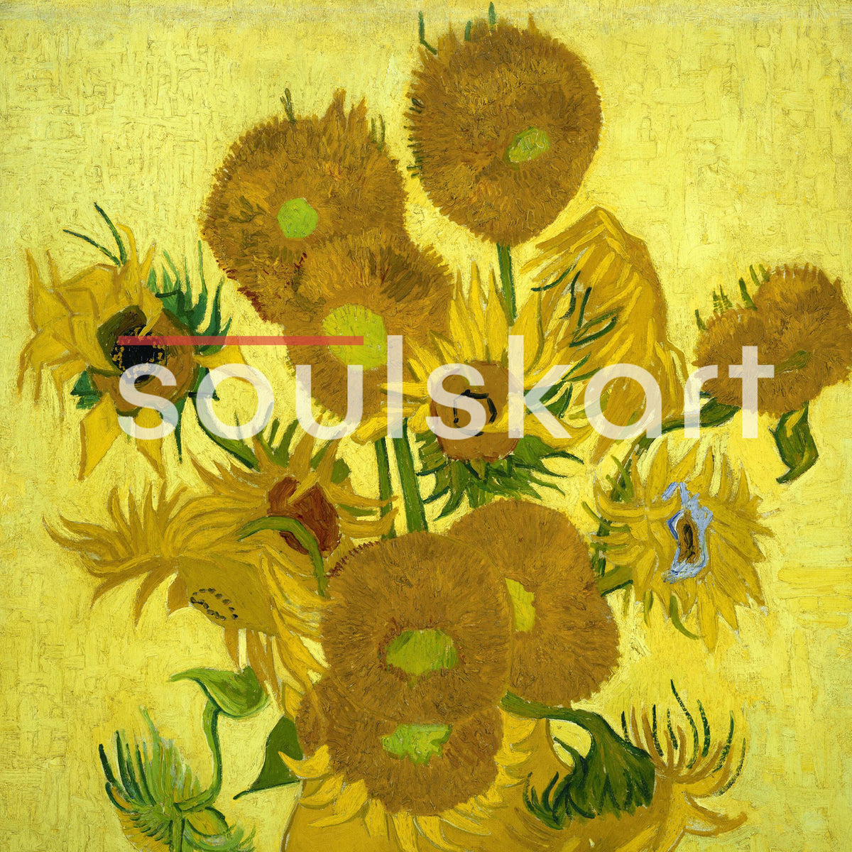 Vincent van Gogh Sunflowers Hoodie — back view