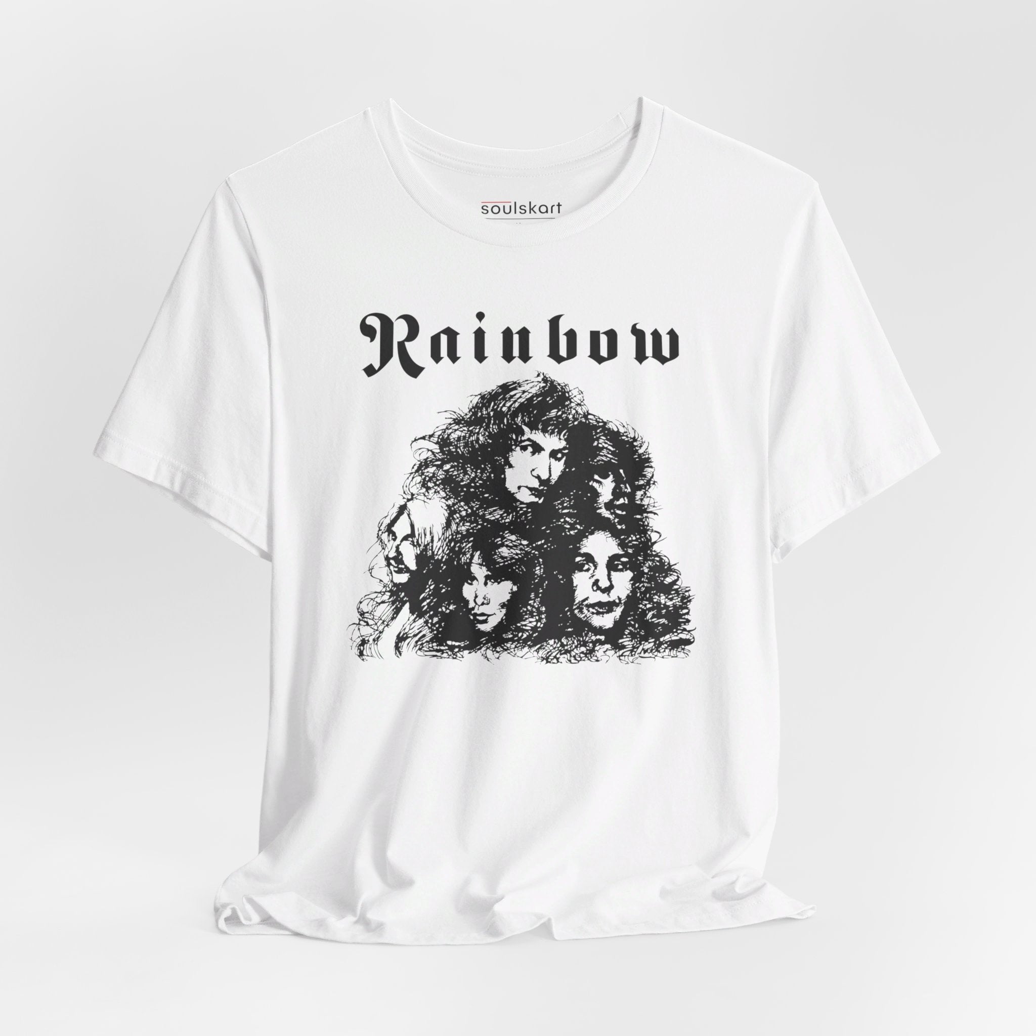 Rainbow Music Band Tee - Unisex Retro Vibes, Soft Cotton, Classic Fit