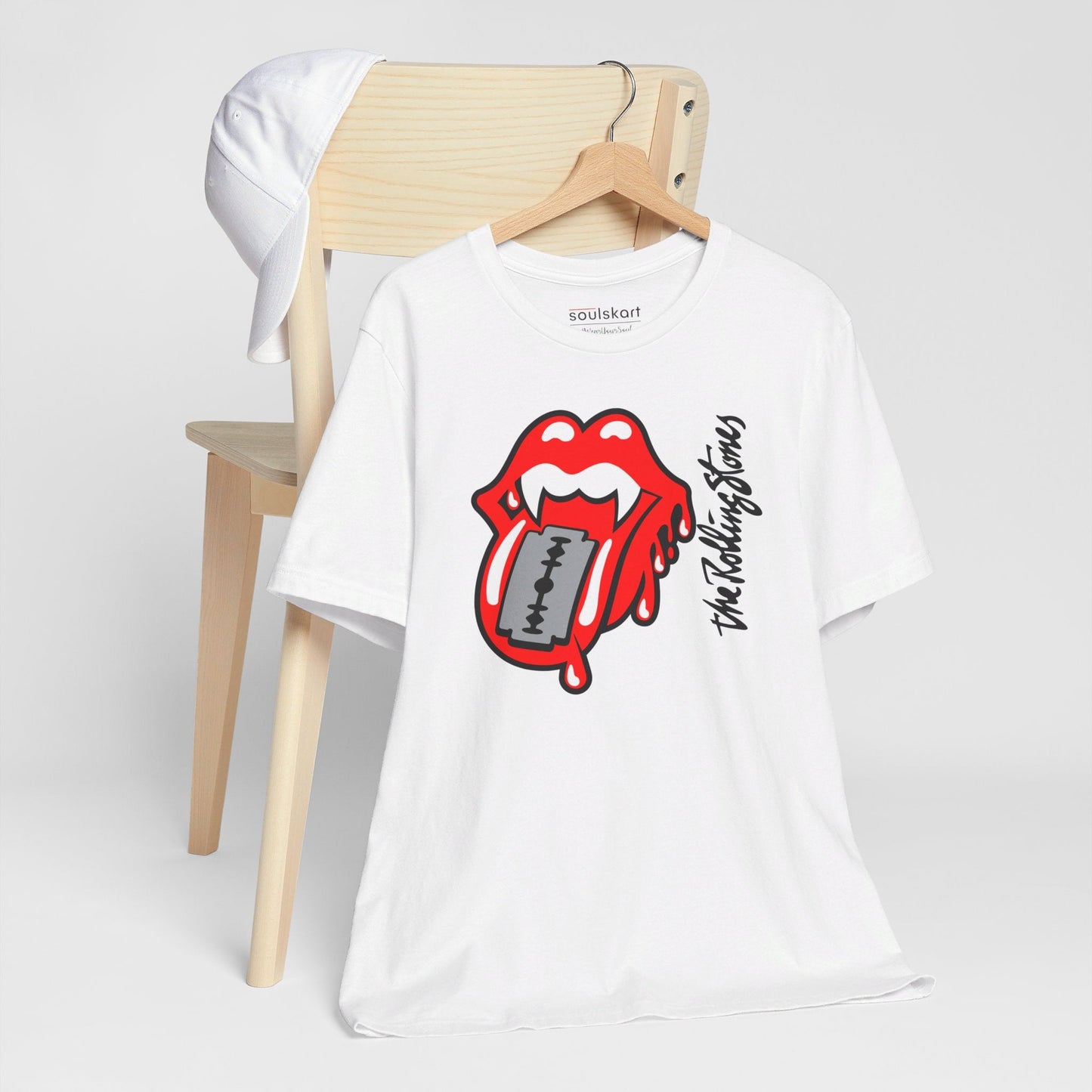 The Rolling Stones Unisex Tee - Rock 'n' Roll Classic with Iconic Style - Side View