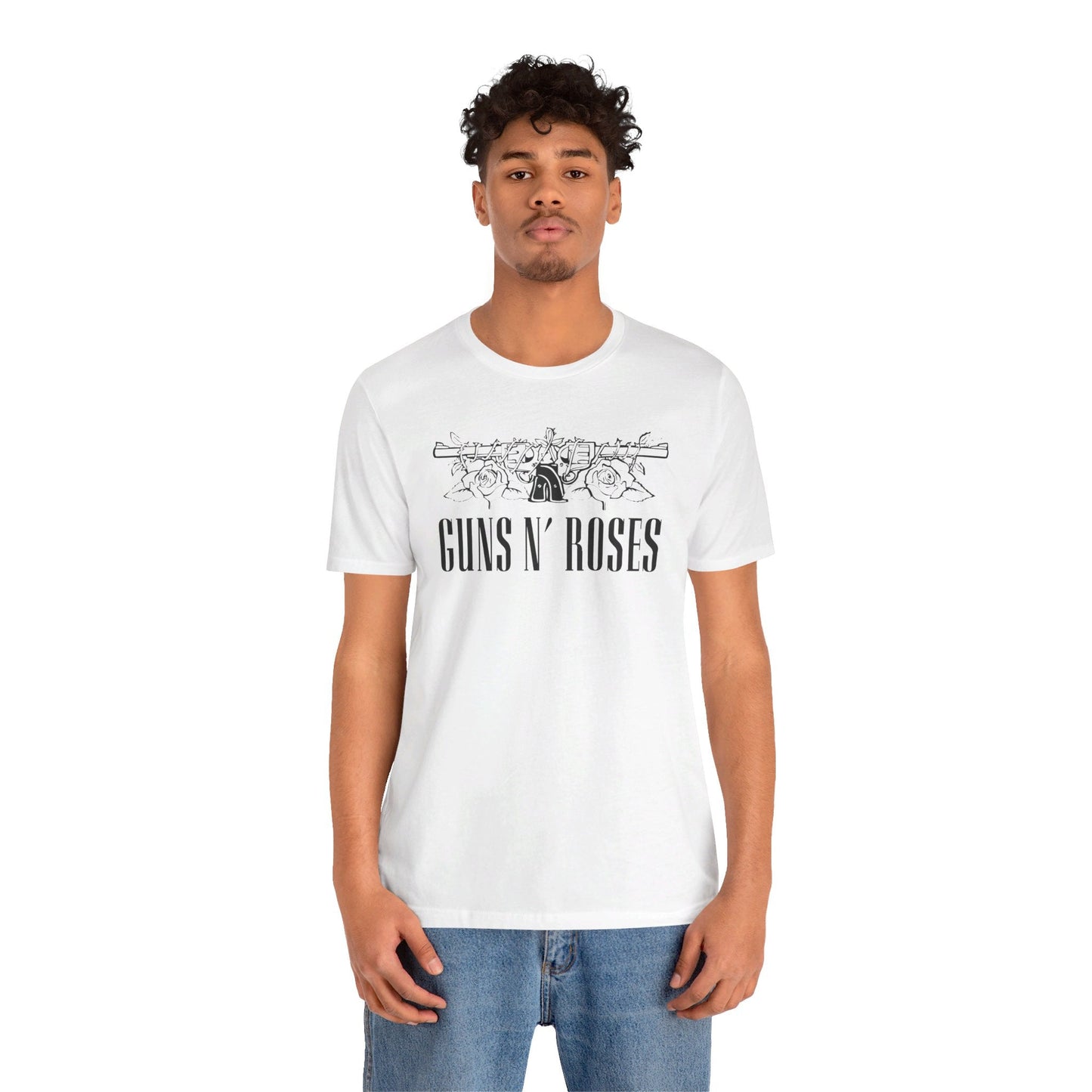 Guns N' Roses Classic Rock Tee - Unisex Music Band T-Shirt - Worn View
