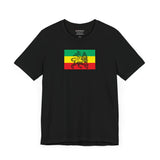 Bob Marley Flag Tee - Unisex Music Legend T-Shirt - Classic Fit, Ultimate Comfort - Side View