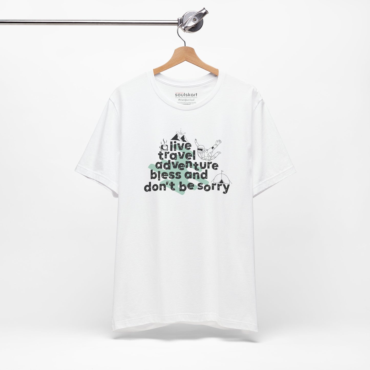 "Live, Travel, Adventure, Bless & Don’t Be Sorry" Graphic Tee - Back View