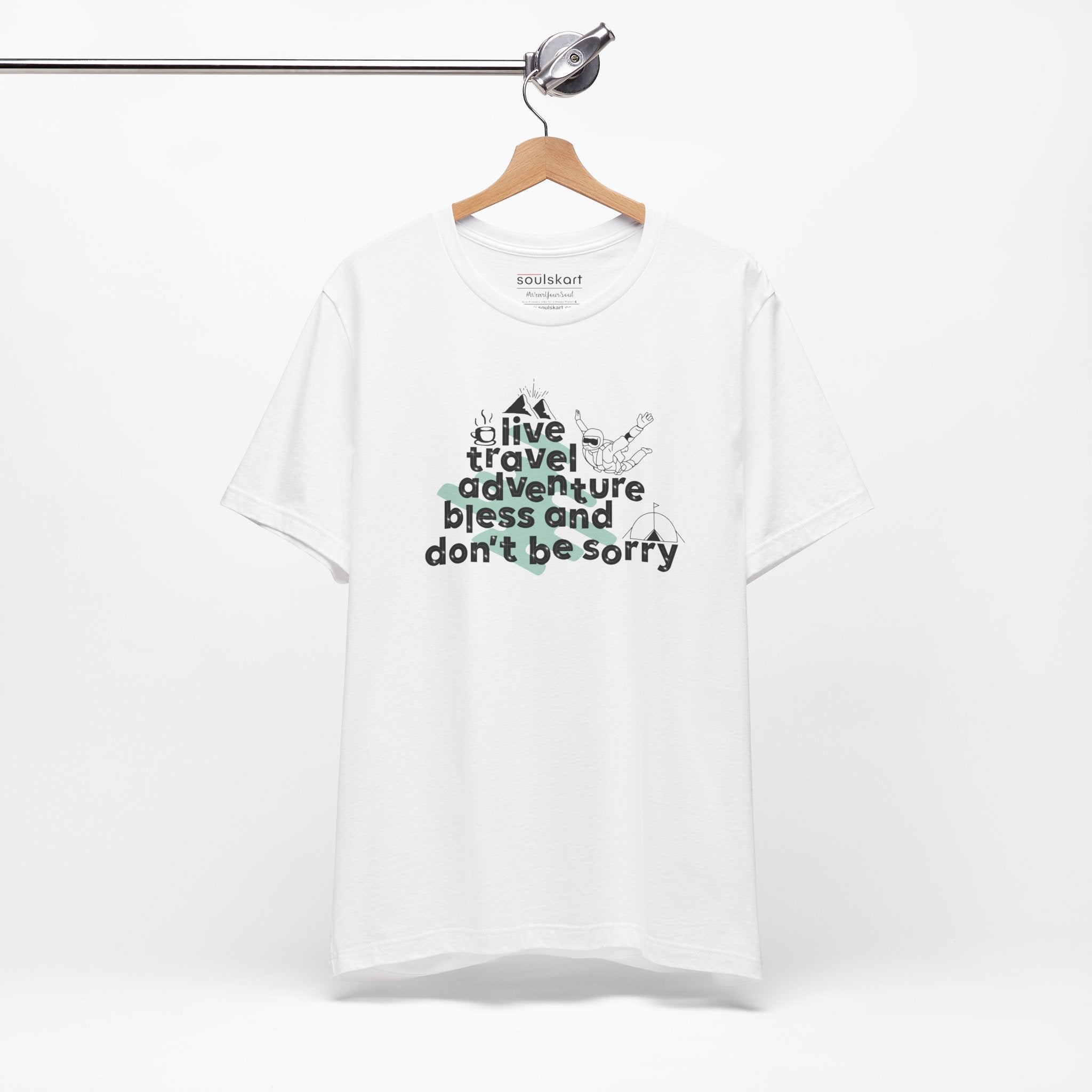 "Live, Travel, Adventure, Bless & Don’t Be Sorry" Graphic Tee - Back View