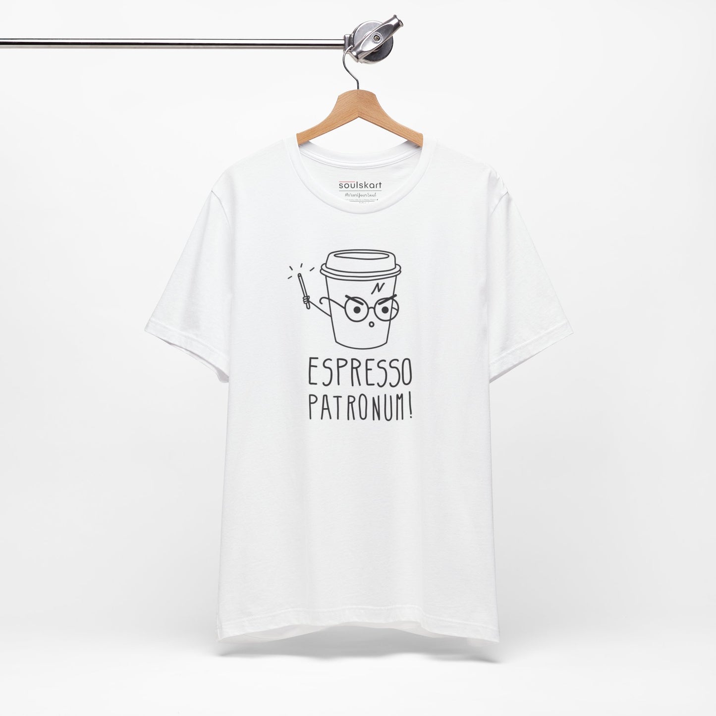Espresso Patronum coffee t-shirt styled, white unisex