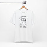 Espresso Patronum coffee t-shirt styled, white unisex