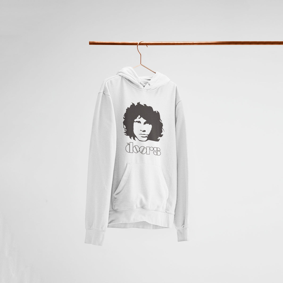 The Doors Morrison Portrait Hoodie — White — main product image