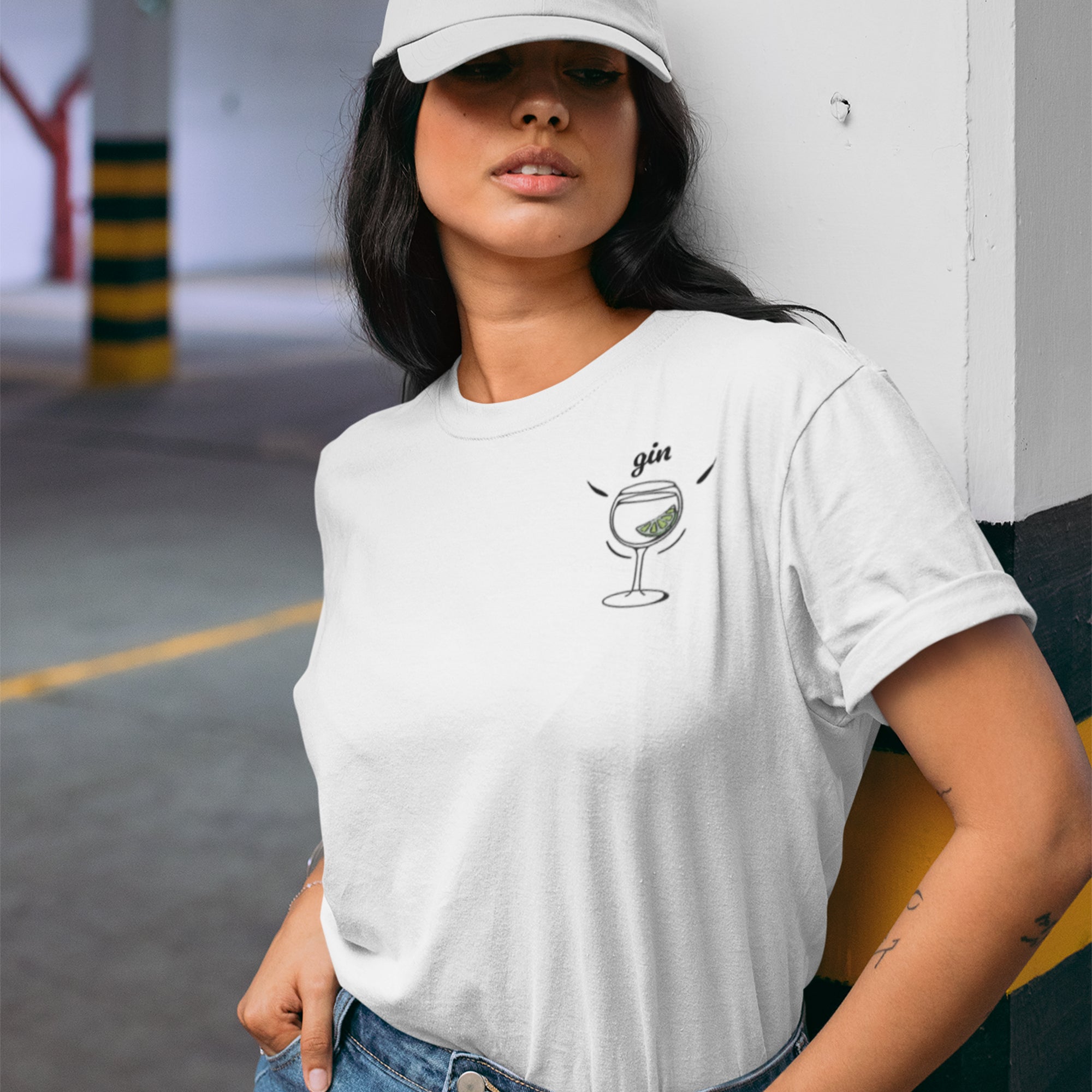 Gin & Tonic State of Mind Embroidered Tee — main product image
