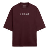 Coffee Loading Puffed Print – Slouch Oversized T-Shirt - Main Product Image