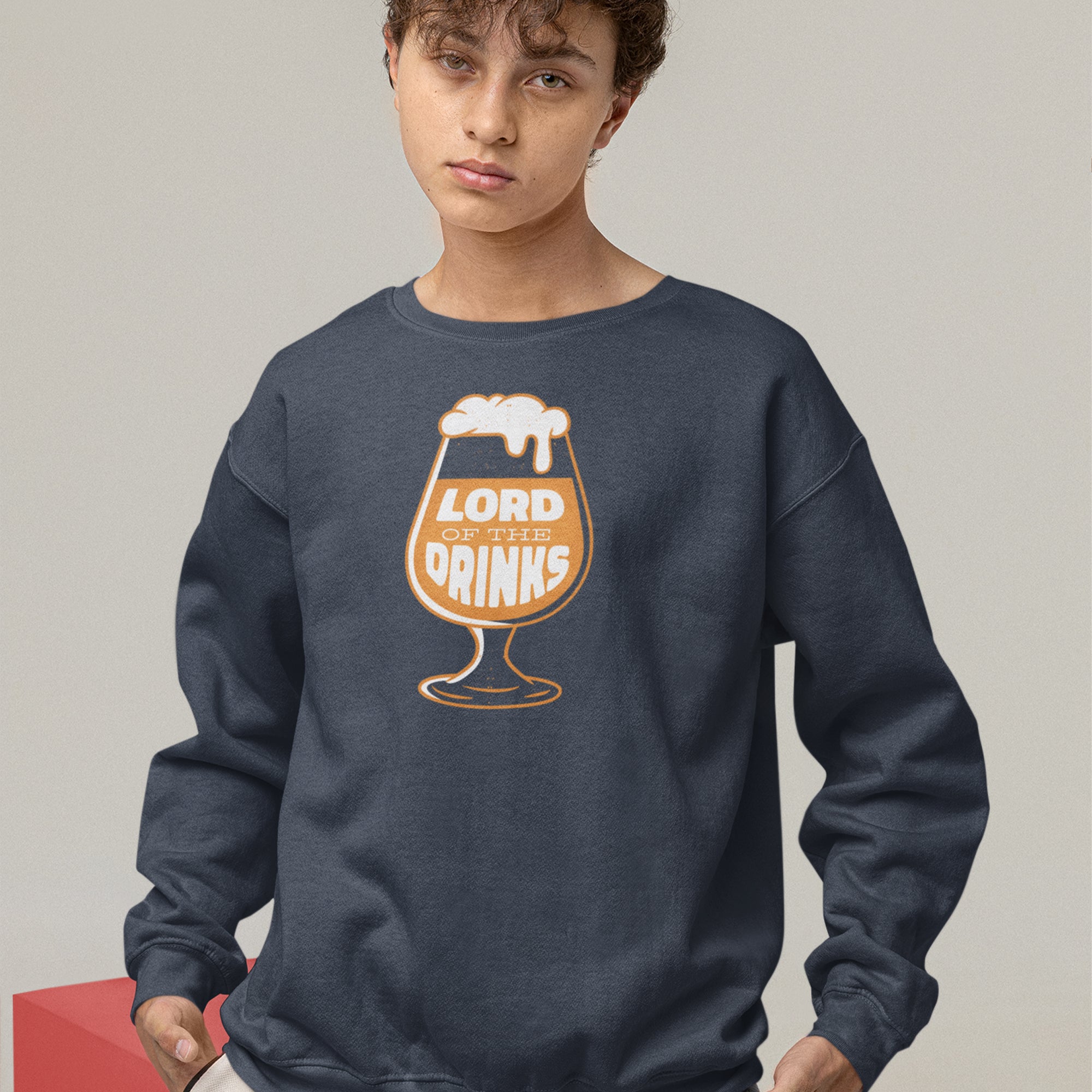 Lord Of The Drinks Unisex Premium Sweatshirt — side view