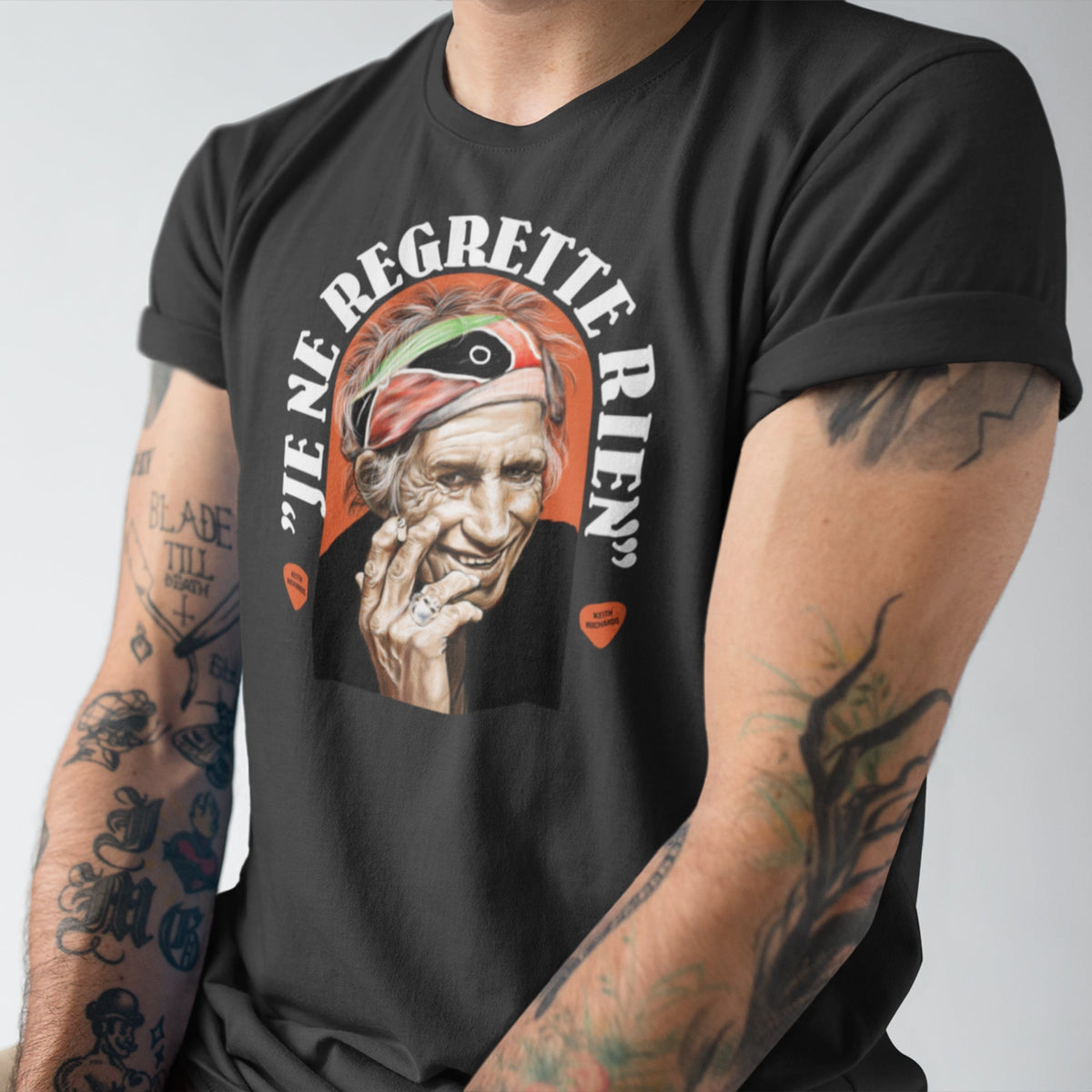 Keith Richards Je Ne Regrette Rien Tee — back view