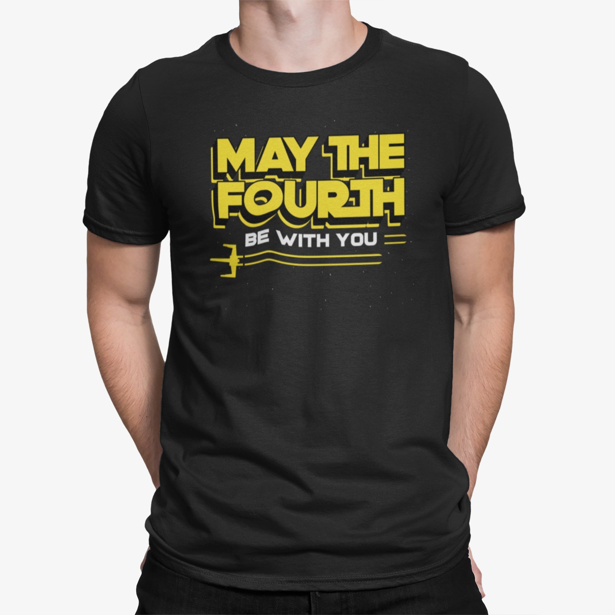 May The Fourth Lightsaber Type Tee — front view