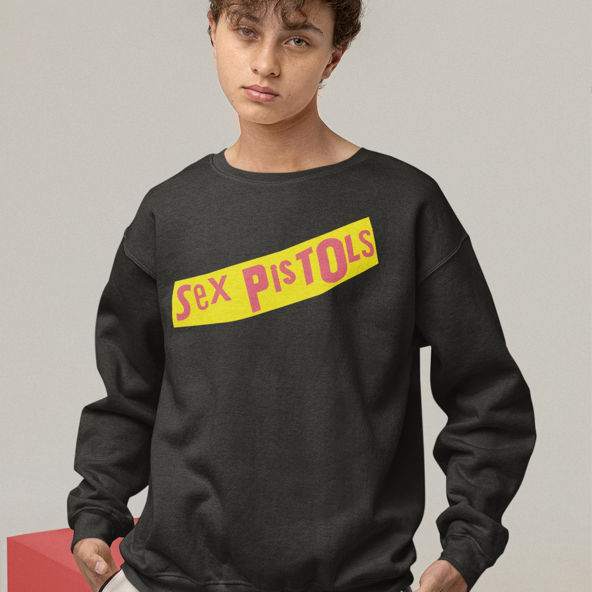 Sex Pistols Yellow Banner Logo Sweatshirt — product photo 3