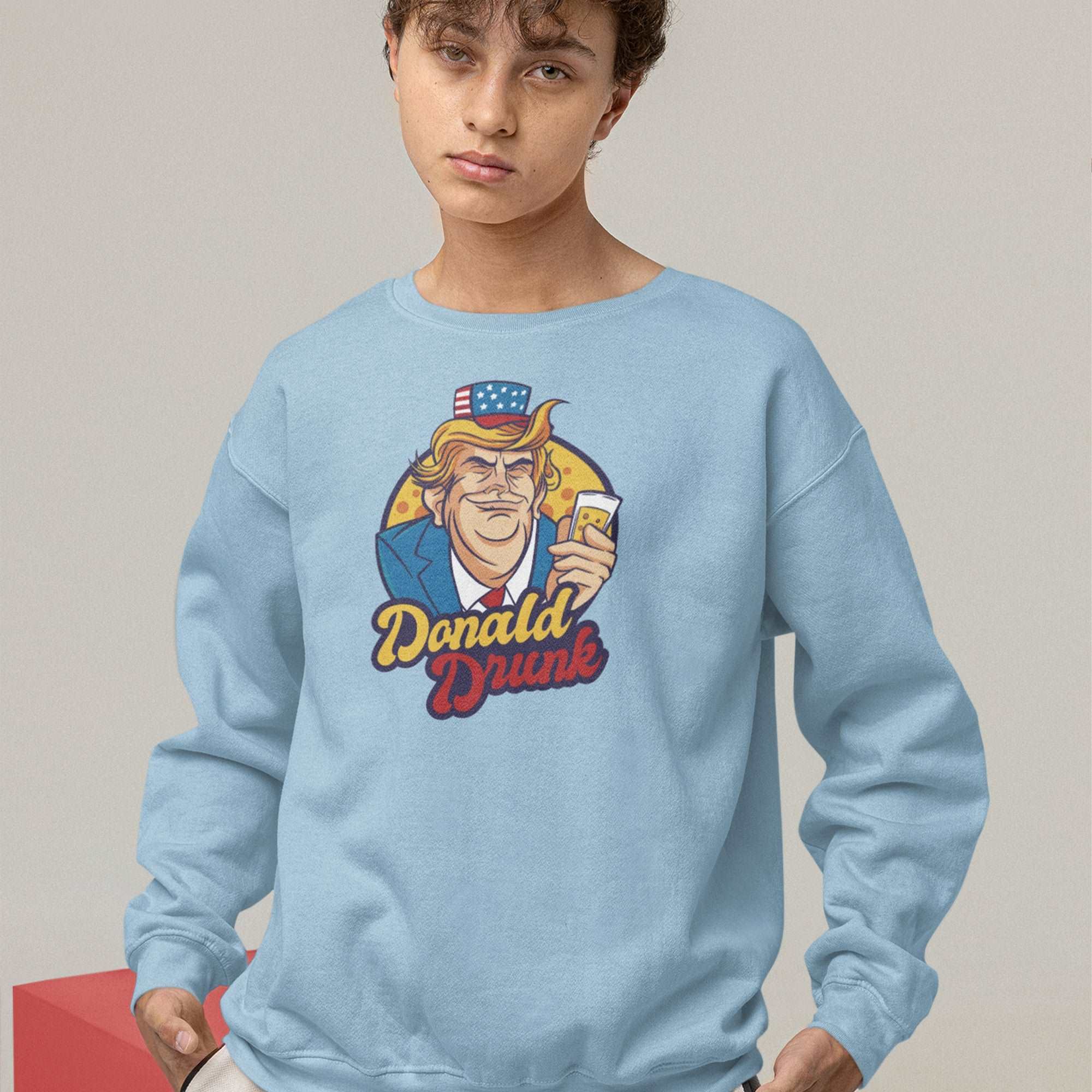 Donald Drunk Unisex Premium Sweatshirt — product photo 4