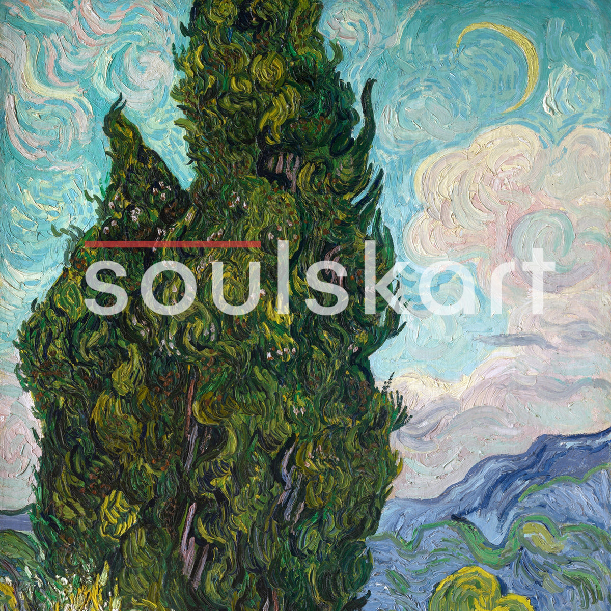 Vincent van Gogh Cypresses Hoodie — product photo 3