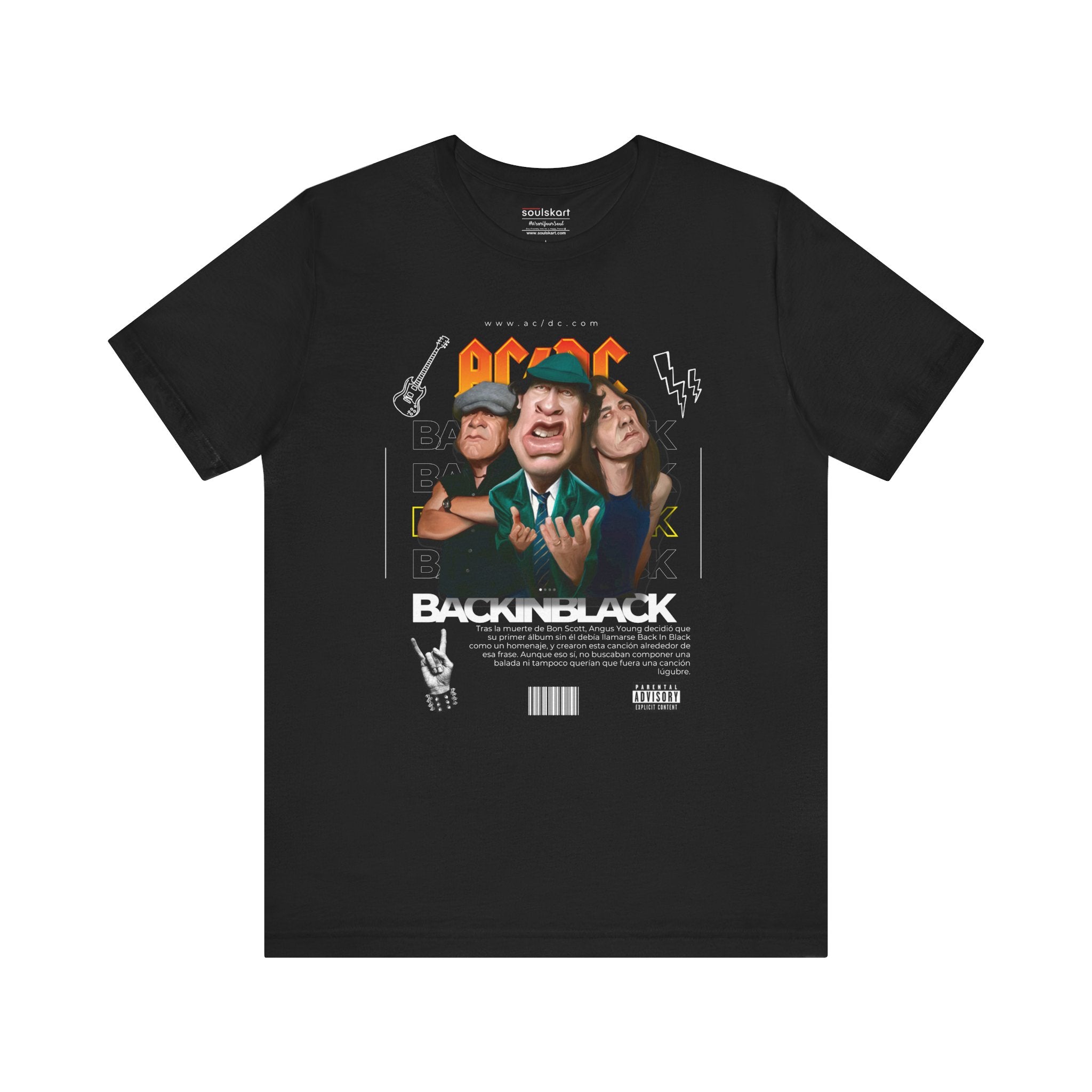 AC/DC "Back in Black" Vintage Rock Tee – For Those About to Rock! - Front View