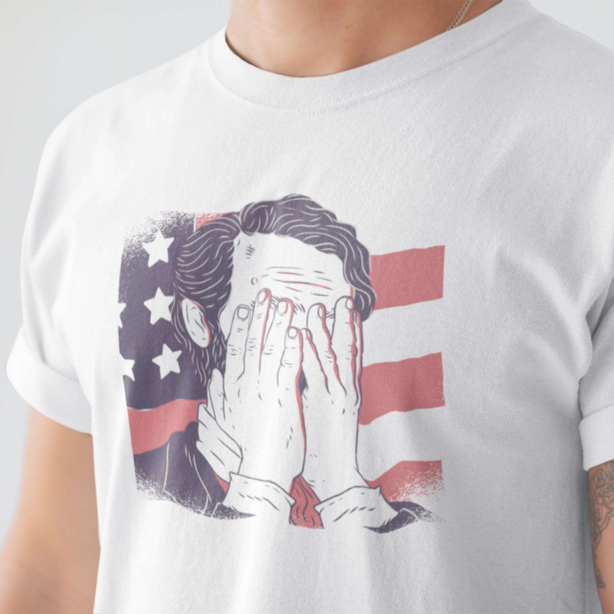 Abraham Lincoln facepalm funny tee, unisex