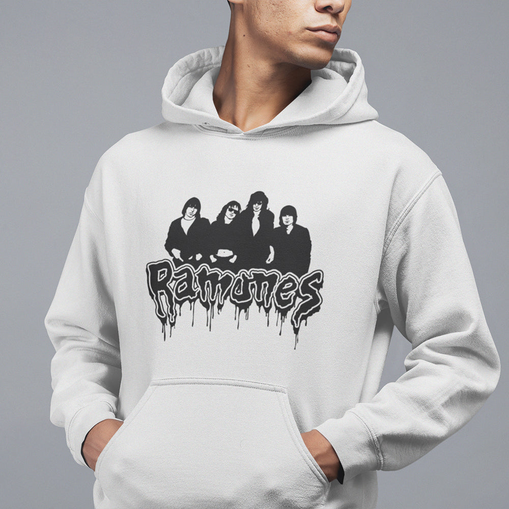 Ramones Band Photo Drip Logo Hoodie — product photo 2
