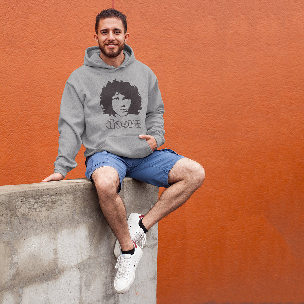 The Doors Morrison Portrait Hoodie — Grey — product photo 3