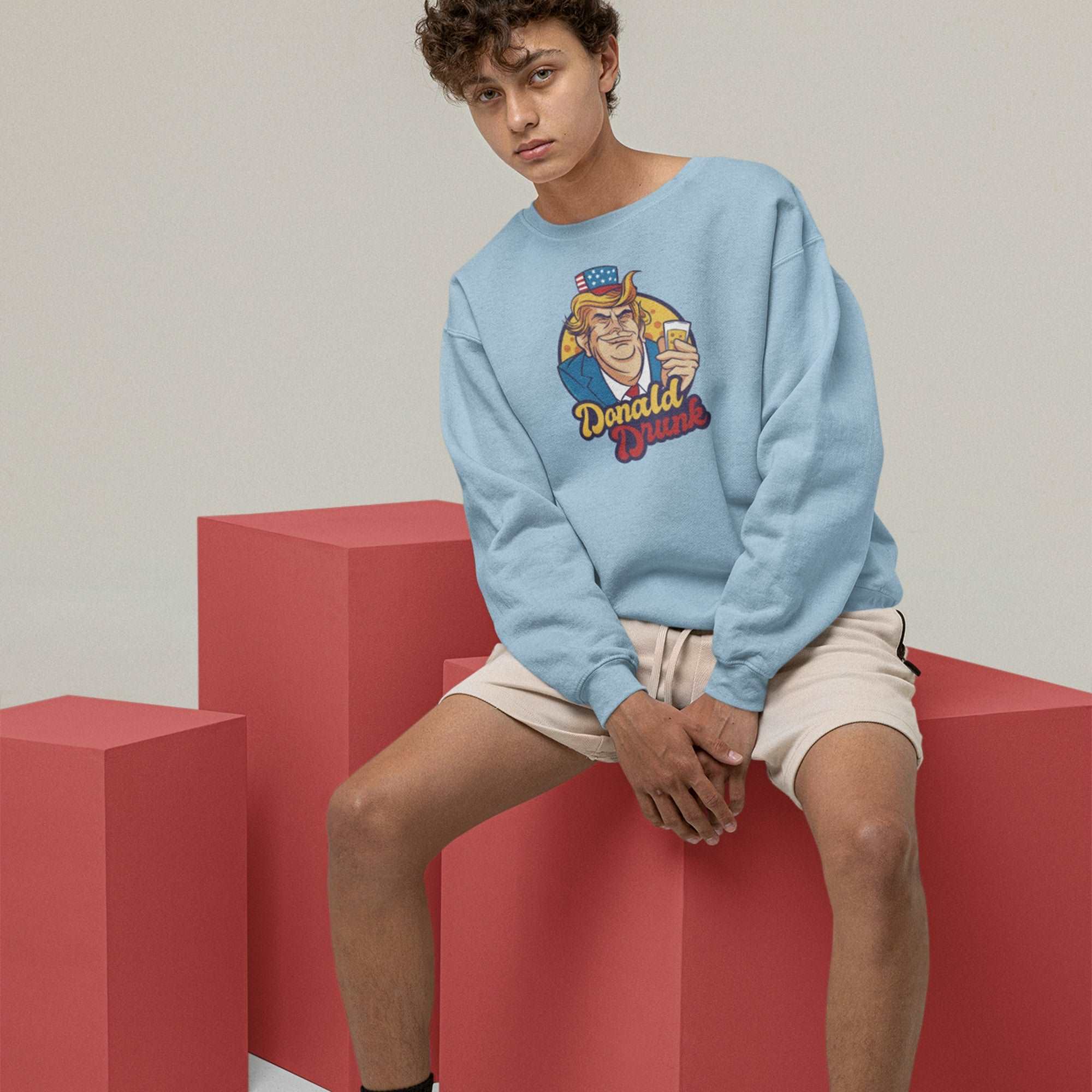 Donald Drunk Unisex Premium Sweatshirt — product photo 2