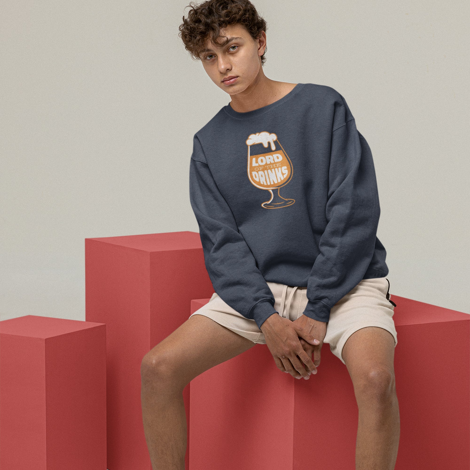 Lord Of The Drinks Unisex Premium Sweatshirt — front view