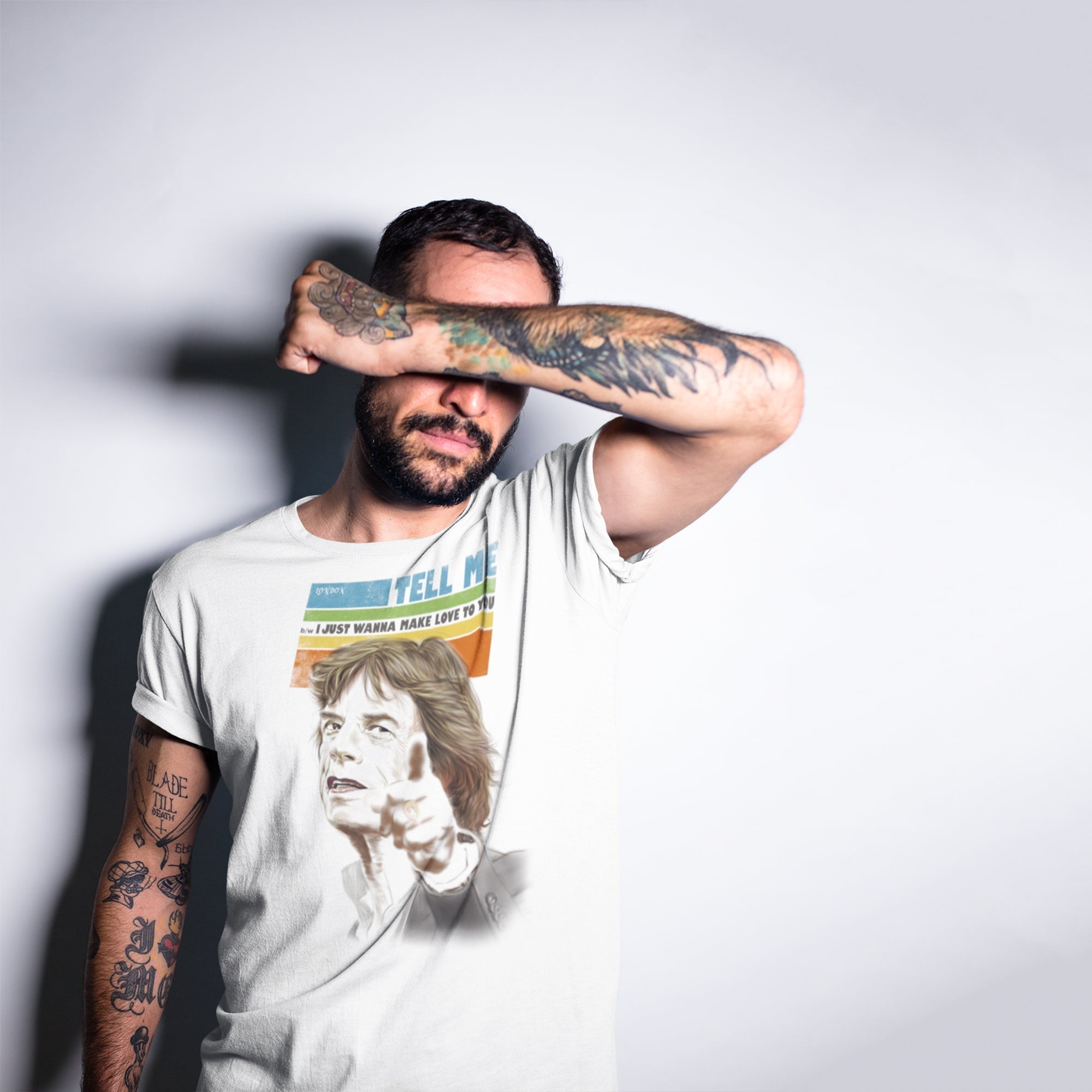 Mick Jagger Unisex T-Shirt - Side View