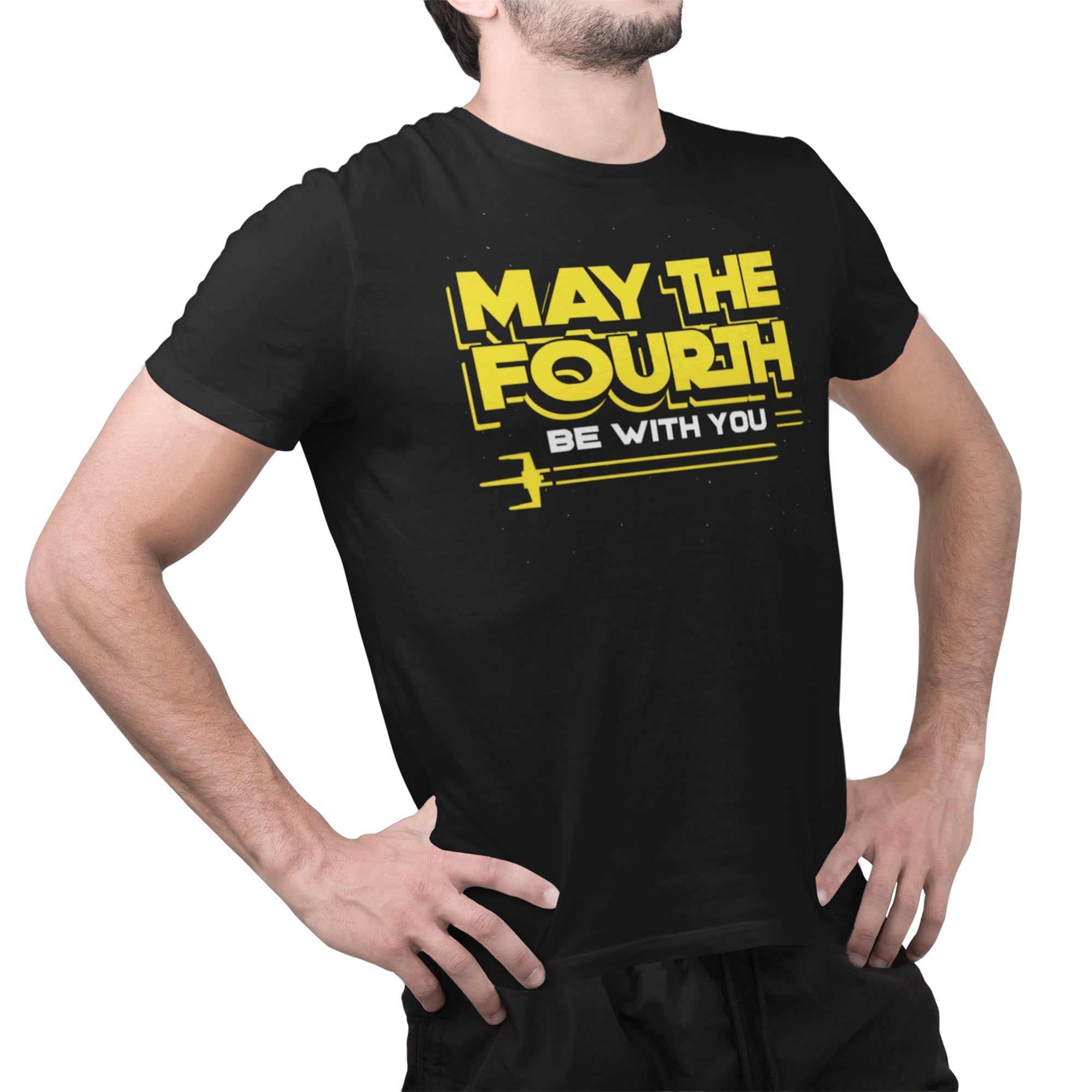May The Fourth Lightsaber Type Tee — back view