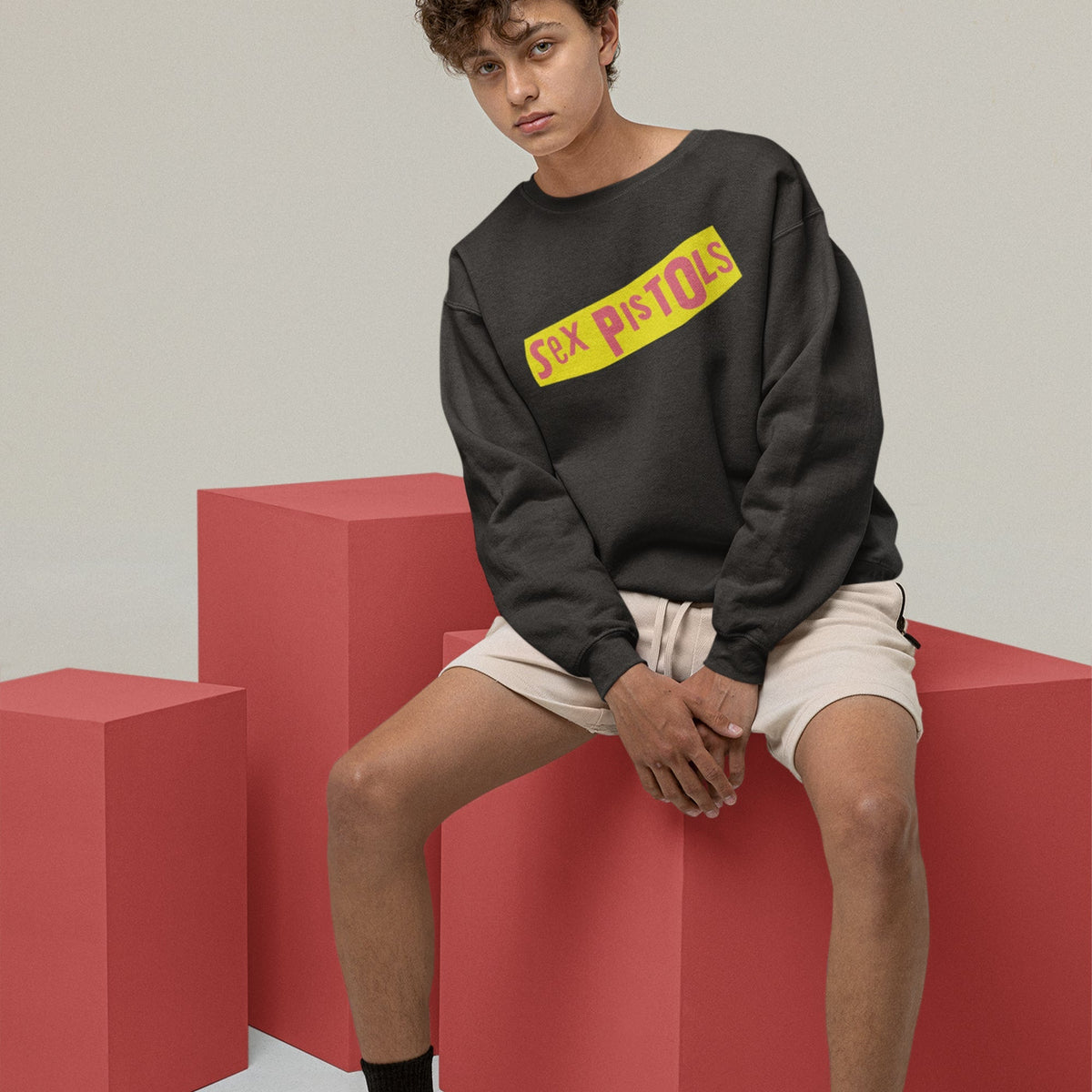 Sex Pistols Yellow Banner Logo Sweatshirt — product photo 4