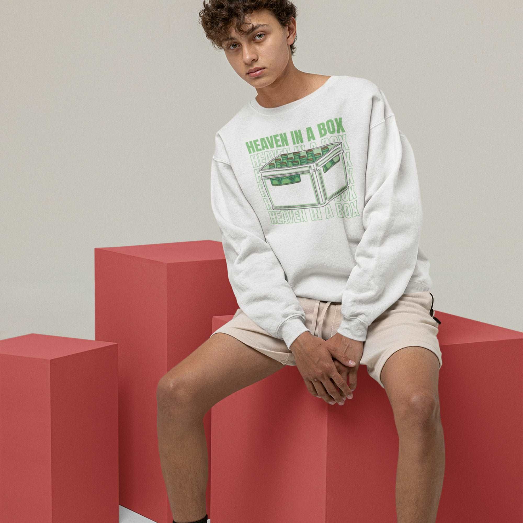 In Heaven A Box Unisex Premium Sweatshirt — product photo 2