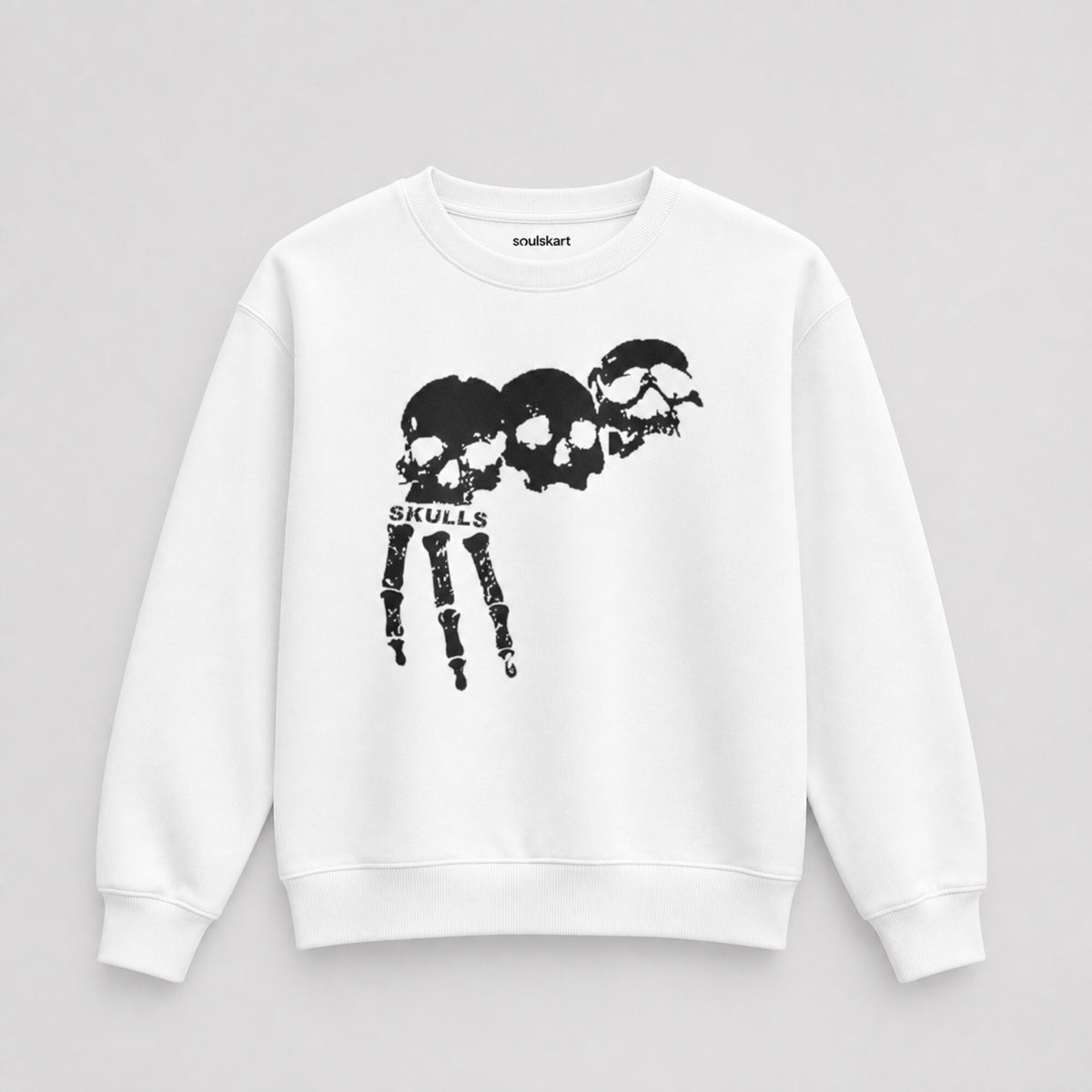 3 skulls Unisex Premium Sweatshirt — front view
